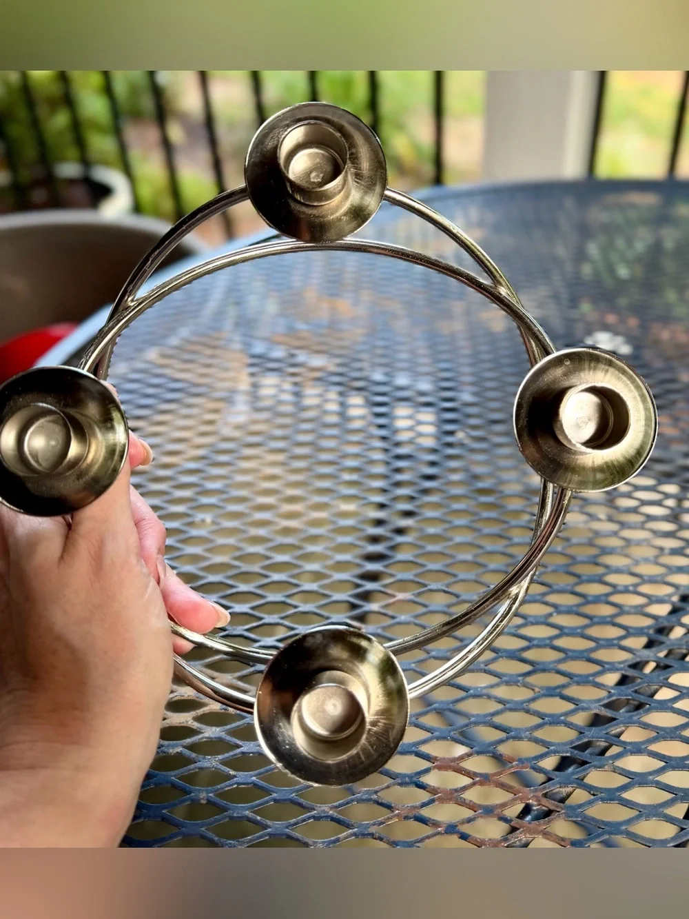 4-Arm Candle Centerpiece in Silver